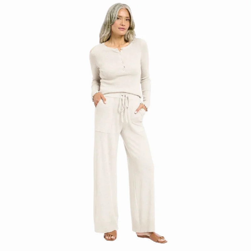 Aksel Wide Leg Pant (Oat Heather)