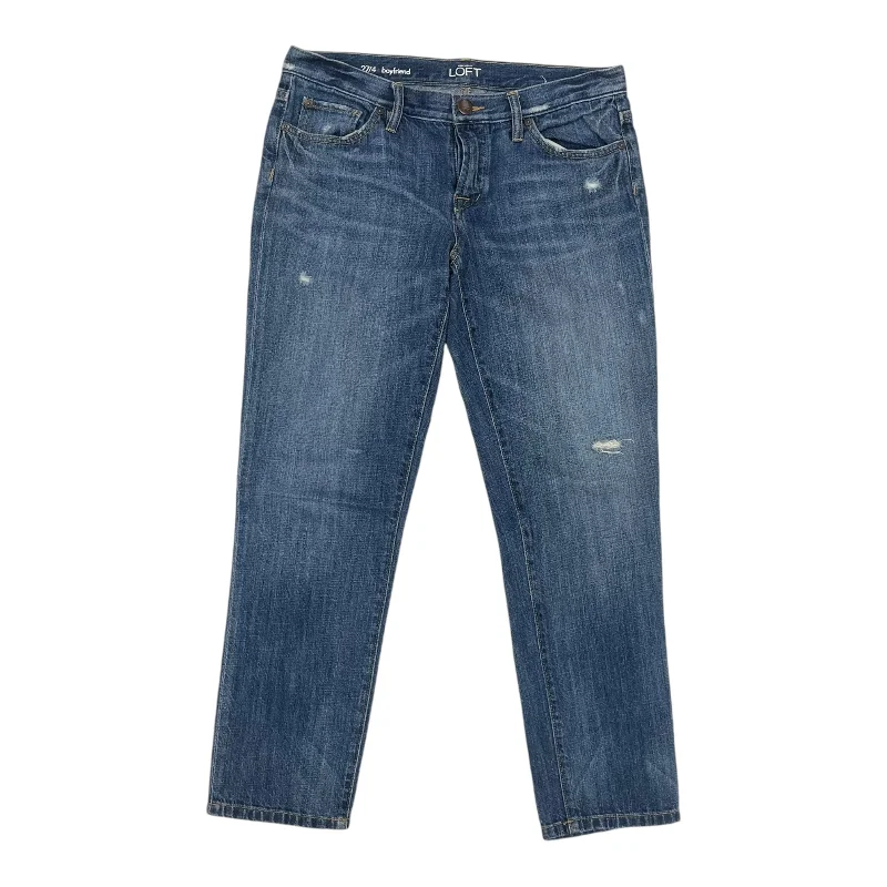 Jeans Boyfriend By Loft In Blue Denim, Size:4