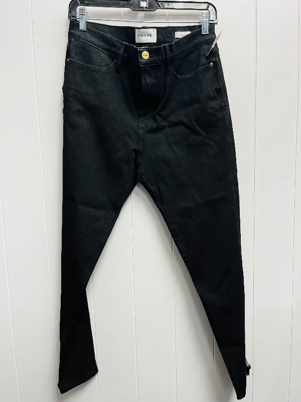 Jeans Skinny By Frame In Black, Size: 12