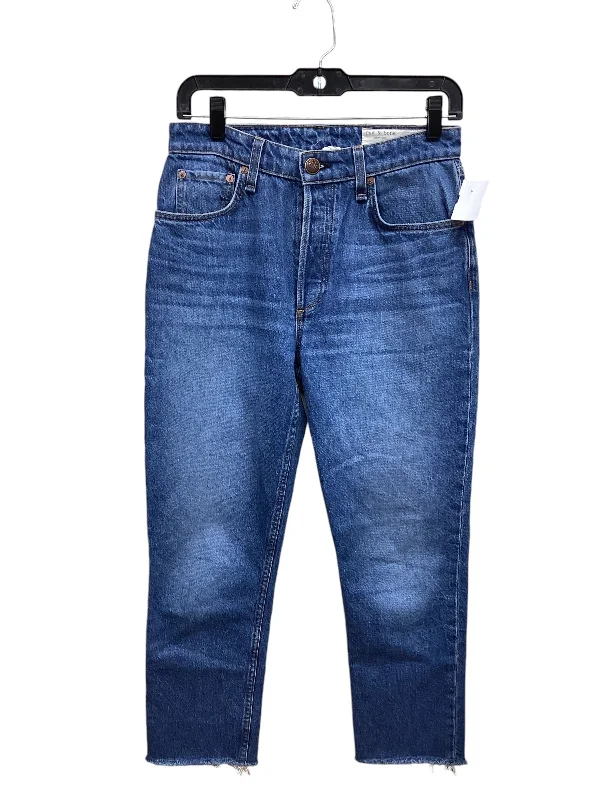 Jeans Straight By Rag & Bones Jeans In Blue Denim, Size: 2