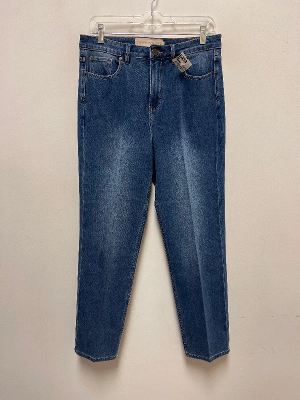 Jeans Straight By Soft Surroundings In Blue Denim, Size: 12