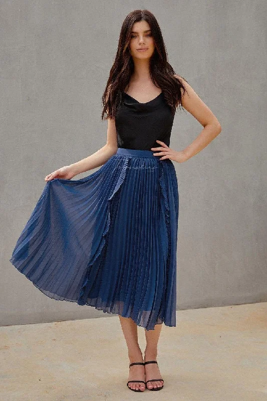 Maia Skirt - Steel Blue