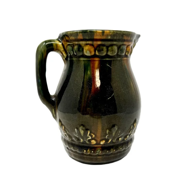 Majolica Pitcher with Fleur de Lis Motif