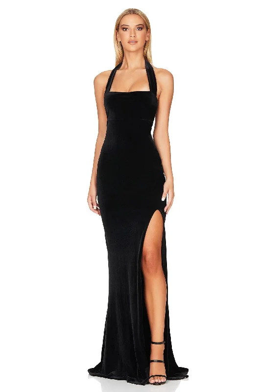 Nookie Vera Velvet Gown - Black