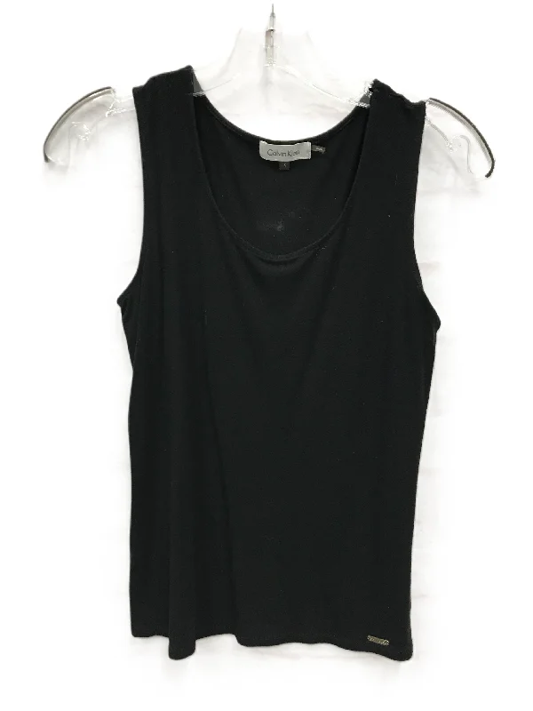 Black Top Sleeveless By Calvin Klein, Size: S