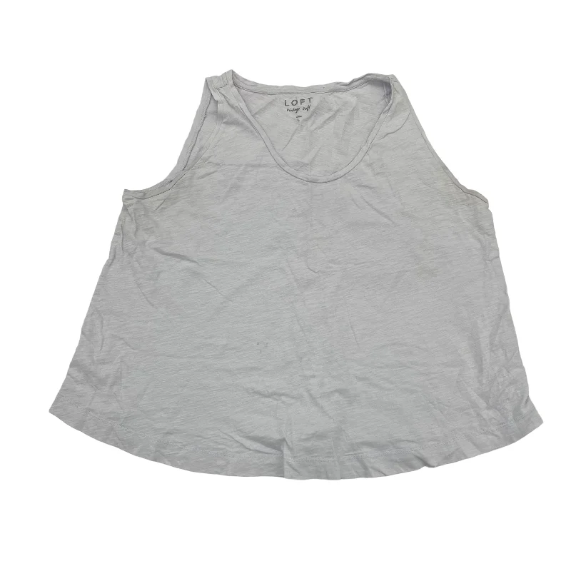 Grey Top Sleeveless Loft, Size L