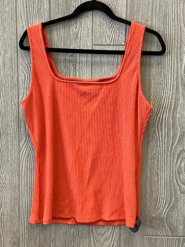 Orange Top Sleeveless Inc, Size Xl