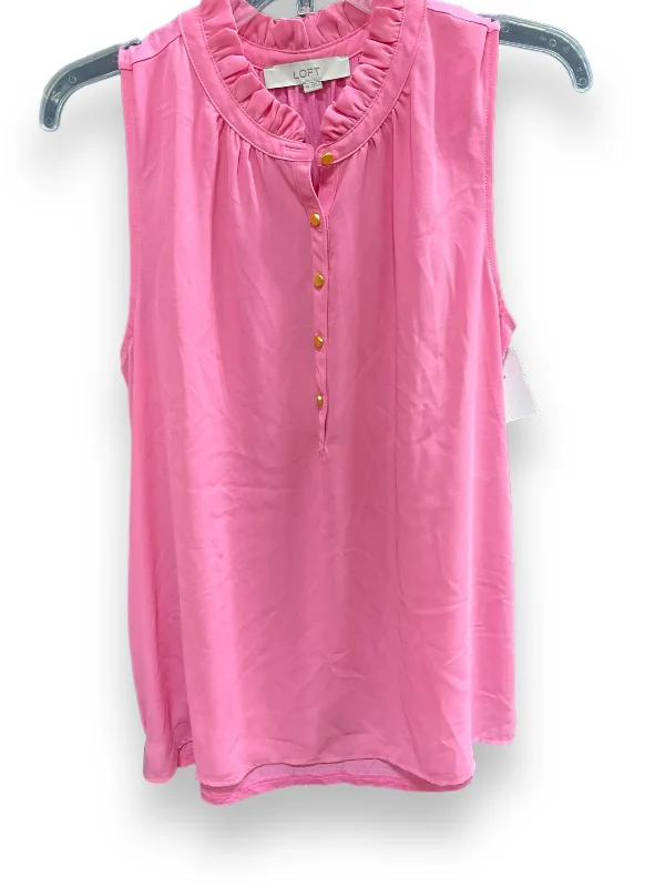 Pink Top Sleeveless Loft, Size M