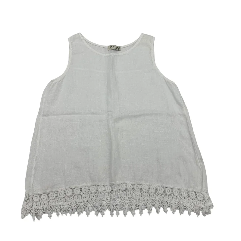 White Top Sleeveless Cmc, Size S