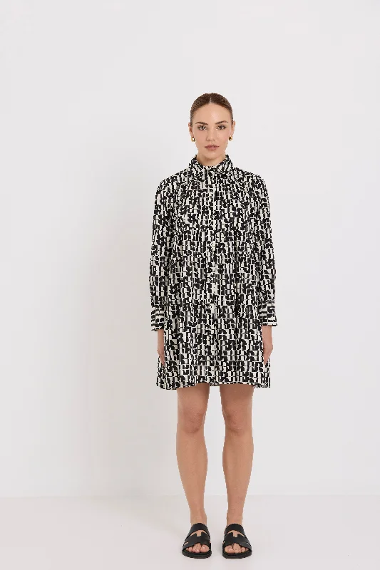 Camila Mini Dress | Flagwork Print