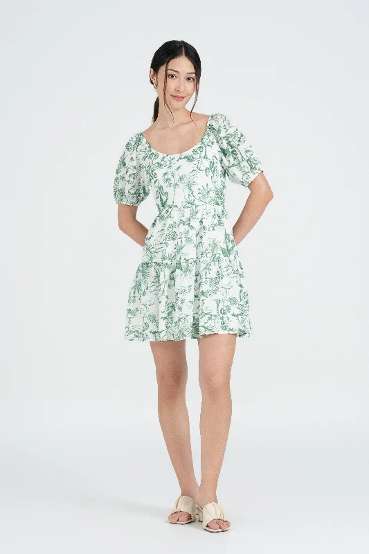 Ursula Floral Tiered Mini Dress