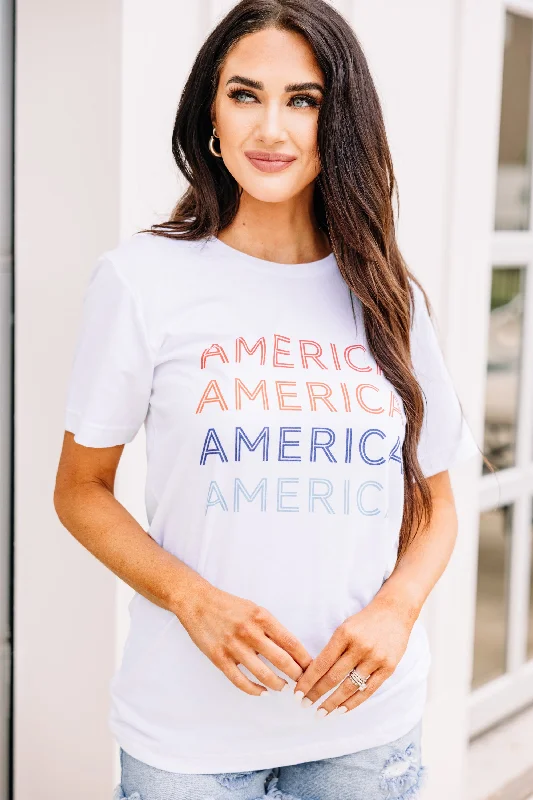 America Baby White Graphic Tee