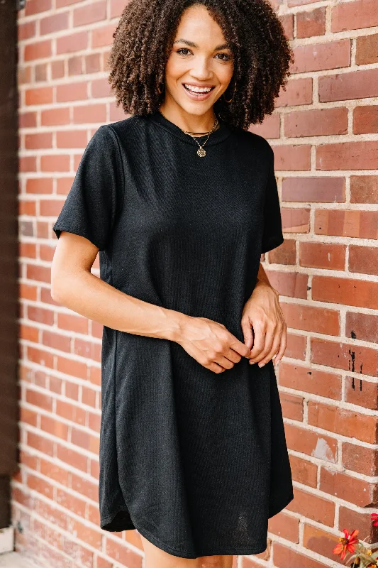 It's A Wonder Black T-shrit Dress