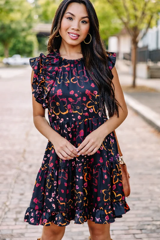 It's Your Choice Black Floral Dress