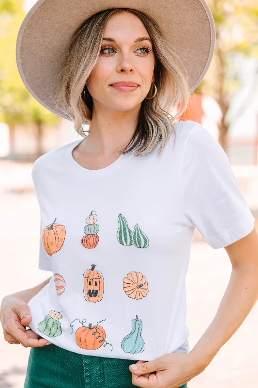 Pumpkin Season White Graphic Tee