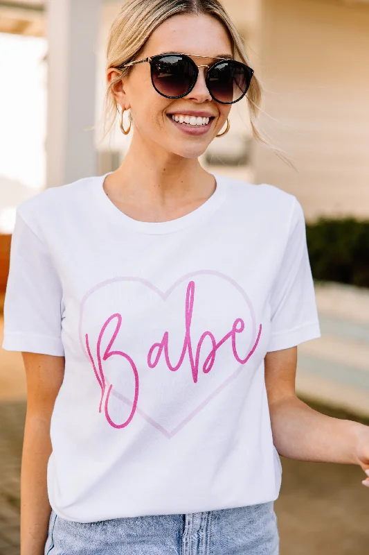 What a Babe White Graphic Tee