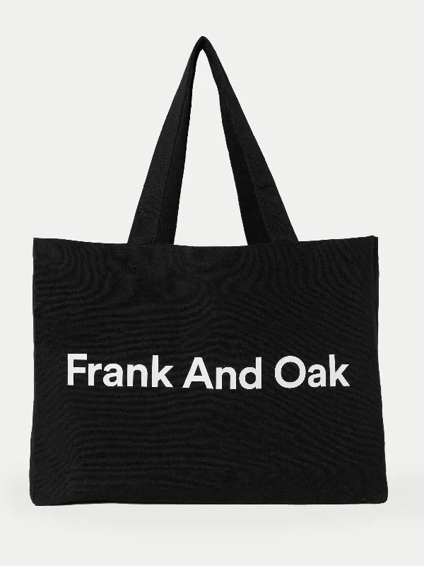 The Large Frank And Oak Tote Bag in Black