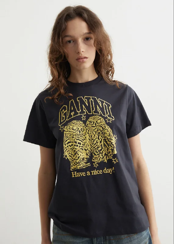 Basic Jersey Owls Relaxed T-Shirt