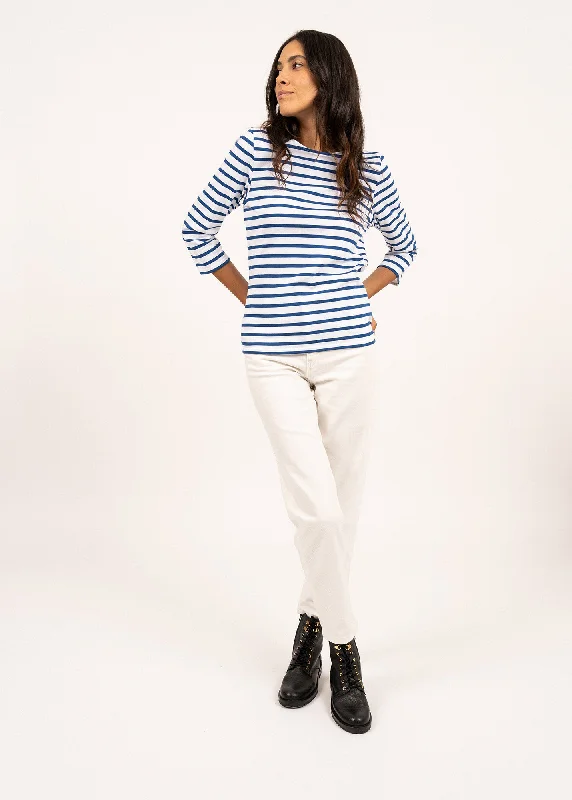 Galathée striped sailor shirt - slim fit, in light cotton (NEIGE/GITANE)