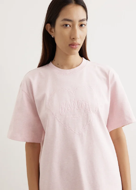 Heavy Cotton Drop Shoulder Heart T-Shirt