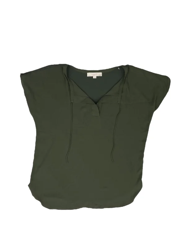 Top Short Sleeve By Loft In Green, Size: M