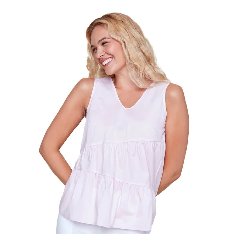 Renuar Ruffle Sleeveless Blouse - Bloom