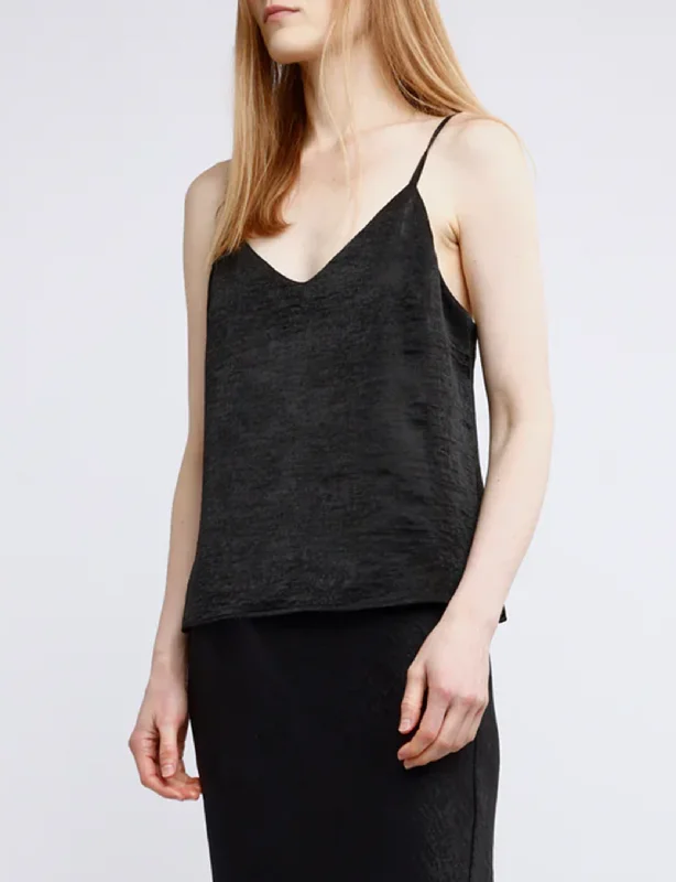 Molly Camisole, Black Cupro