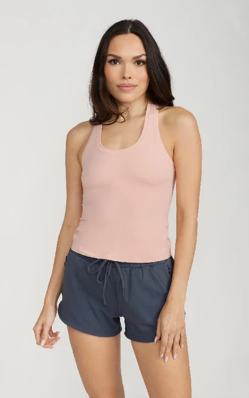 Y-Back Tank in Rose Tan