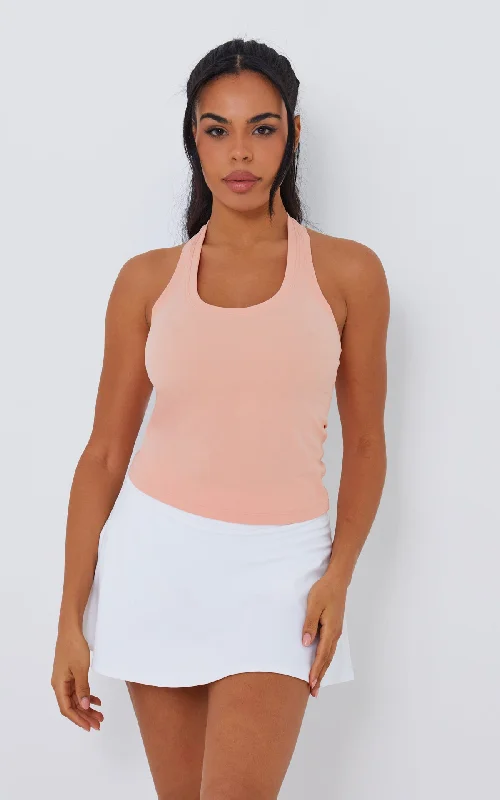 Y-Back Tank in Salmon