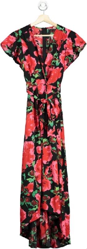 AX Paris Black Floral Maxi Dress UK 8