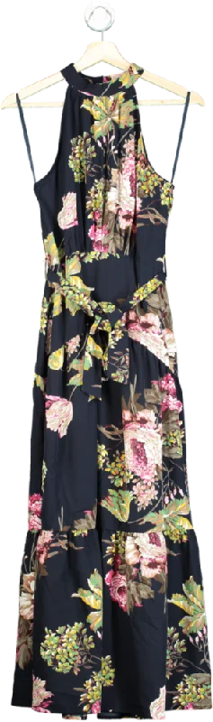 AX Paris Navy Floral Maxi Dress UK 8