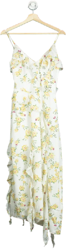 AX Paris White Floral Maxi Dress UK 8