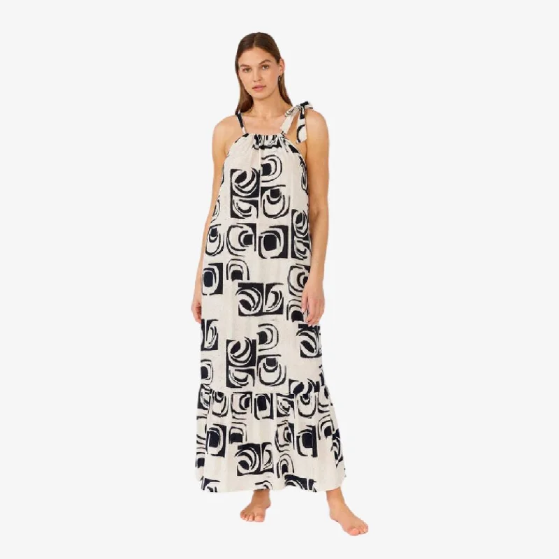 Emerson Maxi Dress (Ivory + Black)