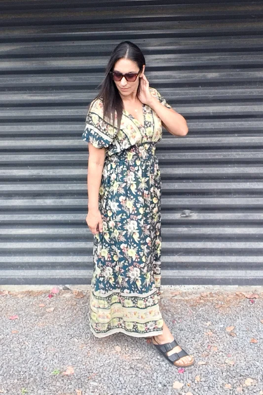 Golden Sweet Pea - Boho Malia Maxi Dress