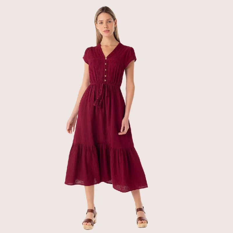 Holland Maxi Dress (Merlot)