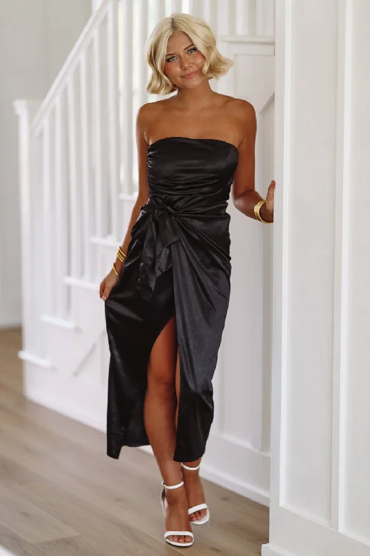 Perfect Date Midi Dress - Black