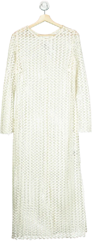 Reiss Cream Lace Long Dress UK M