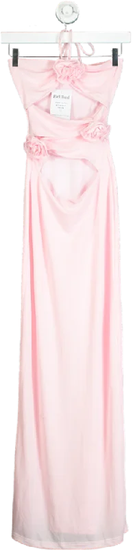 White Fox Pink Maxi Dress UK XS