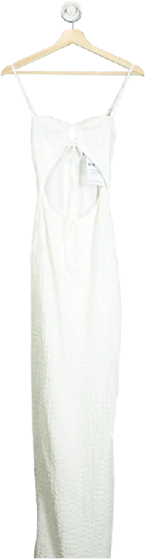 White Fox White Cut-Out Maxi Dress UK XS