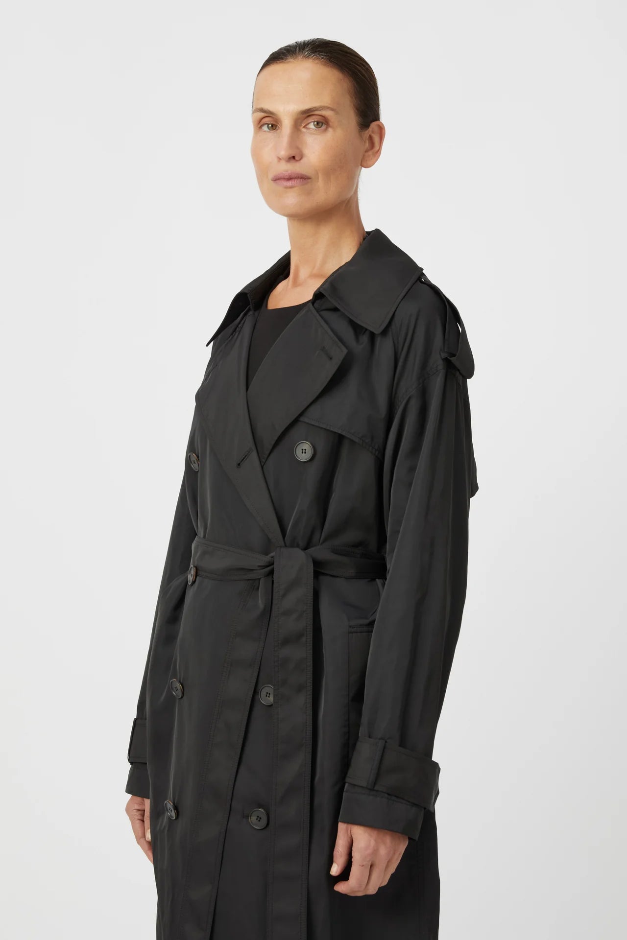 Camilla and Marc Zen Nylon Trench - Black