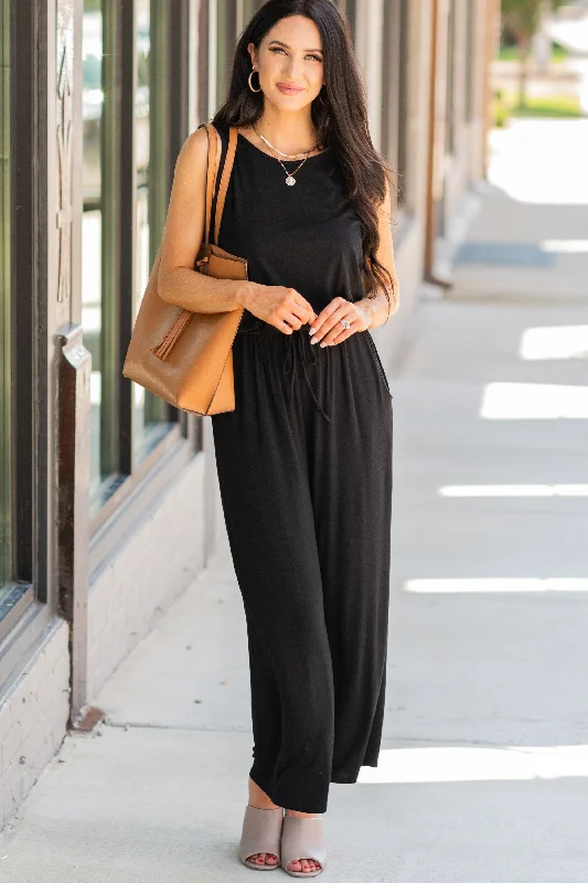 If I Were You Black Wide Leg Jumpsuit